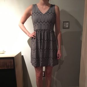 Black and white cocktail dress